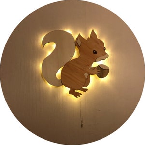 Squirrel lamp night light children&#39;s room