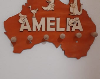 Kindergarderobe Australien personalisiert