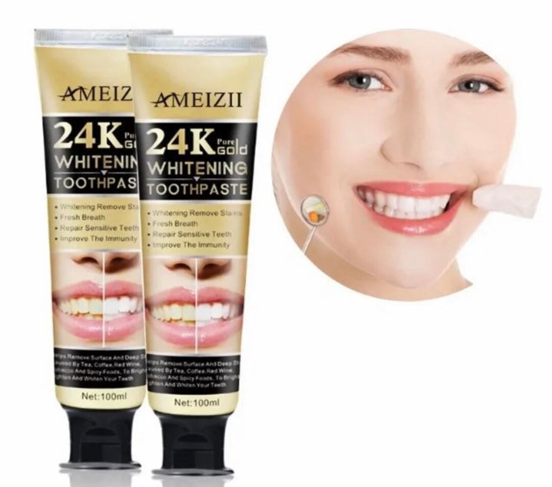 24k Gold Whitening Toothpaste Rich Foam Oral Anticavity Day and Night