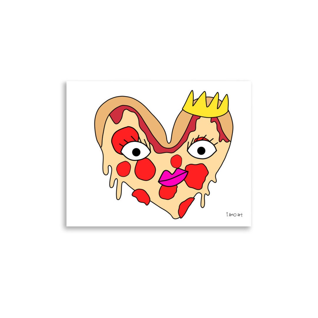 Pizza Queen Poster Etsy