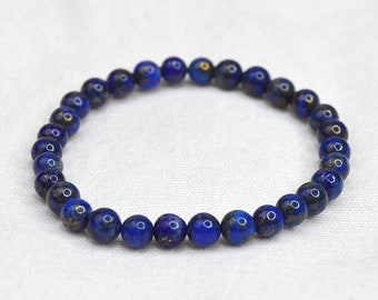 Lapis Lazuli 6mm Bracelet | Gemstone Crystal Jewelry