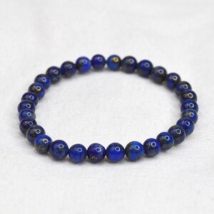 Lapis Lazuli 6mm Bracelet | Gemstone Crystal Jewelry