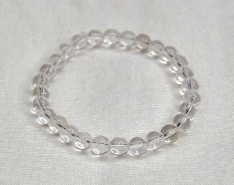 Clear Quartz 6mm Bracelet | Gemstone Crystal Jewelry