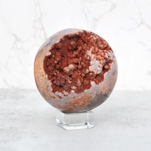 Hoge kwaliteit roze amethist bol | Rood Roze Amethist Bol met Druzy | Extra kwaliteit Roze Amethist | Gepolijste Amethist Geode |