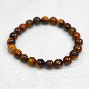 Tigers Eye 8mm Bracelet | Gemstone Crystal Jewelry