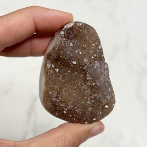 Amethyst Palm Stone | Polished Amethyst | Rainbow Sugar Black Amethyst Palm Stone | Chakra Meditation Worry Pocket Stones |