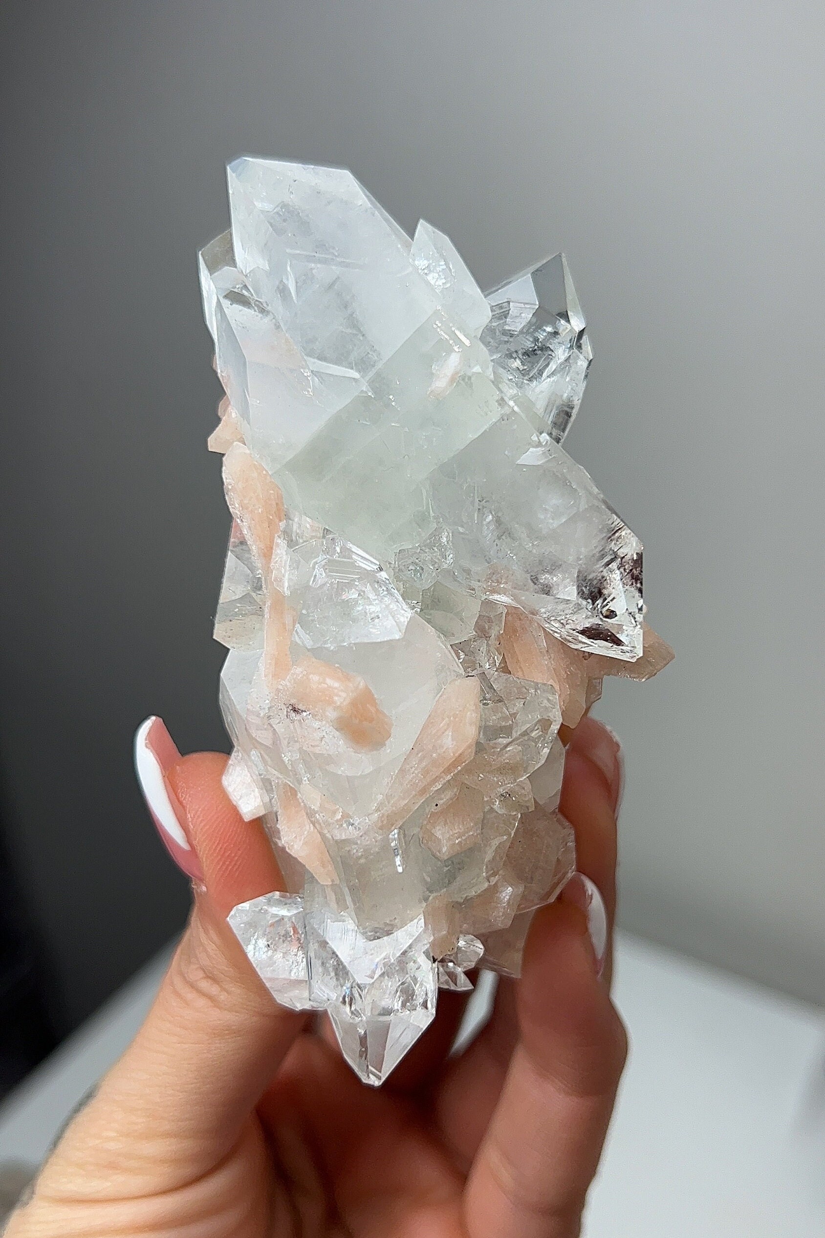 ダイヤモンド　アポフィライト　希少 Diamond apophyllite - Etsy 日本