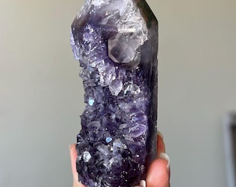 Deep Purple Amethyst Geode Tower