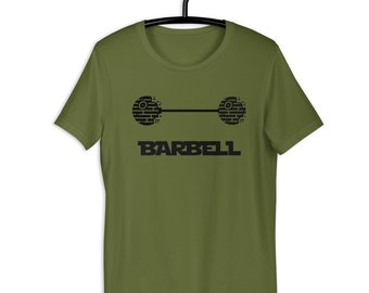 Star Wars Barbell T-Shirt, Funny Gym Workout Shirt