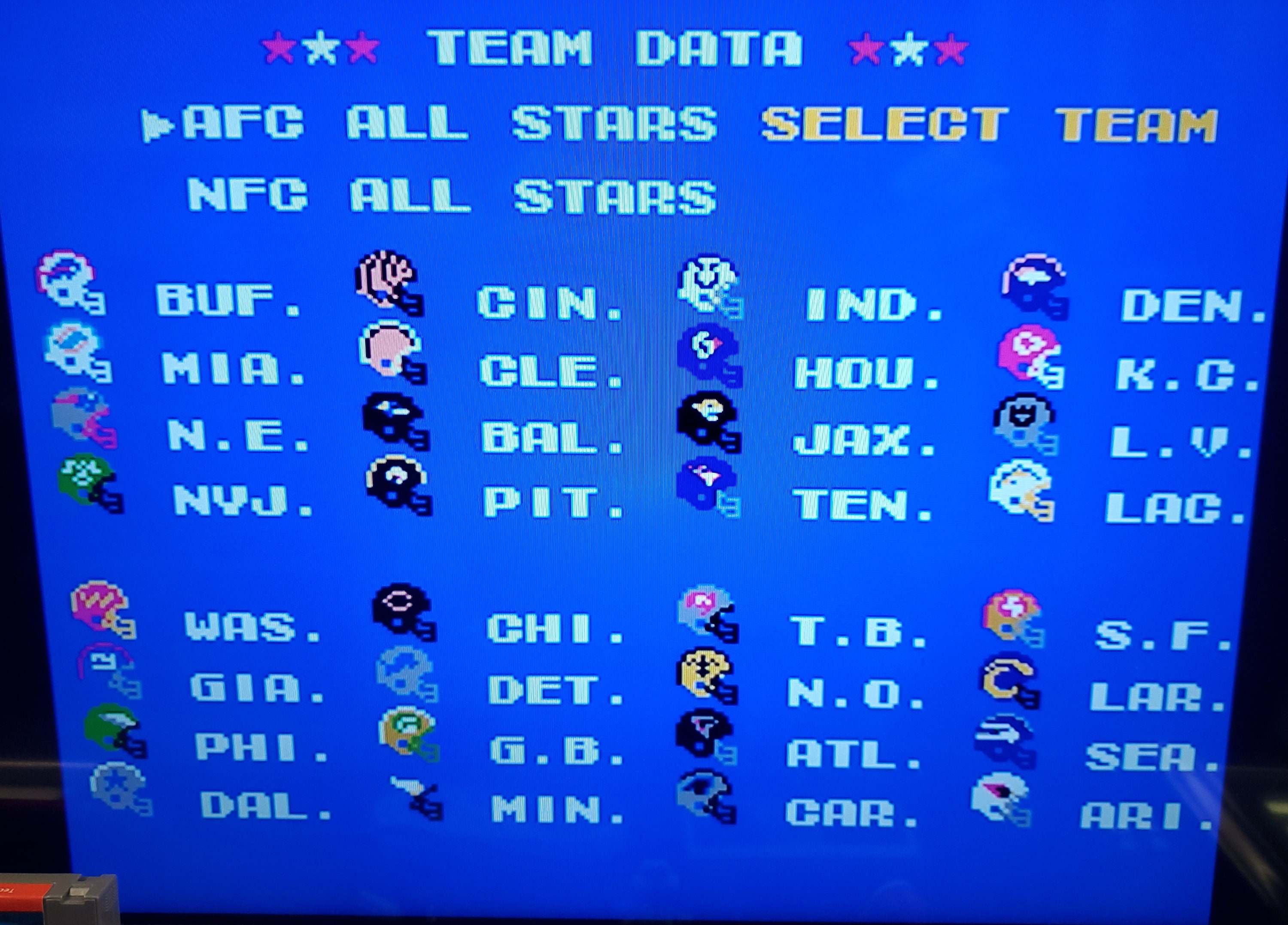 8 Bit Nintendo Tecmo Super Bowl 2023 Rosters as of Etsy