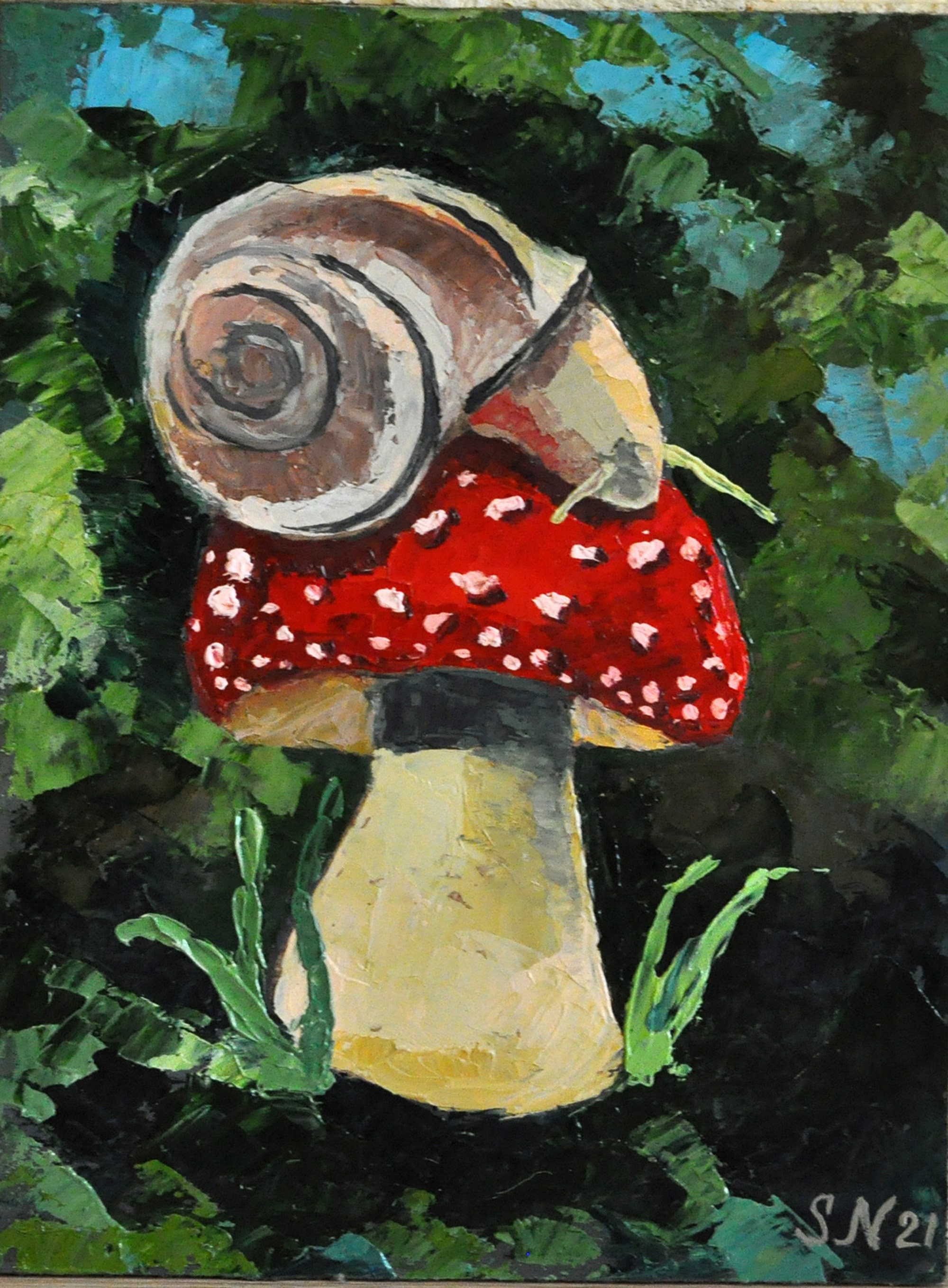 Amanita mushrooms Mushrooms painting Oil painting Amanita Etsy