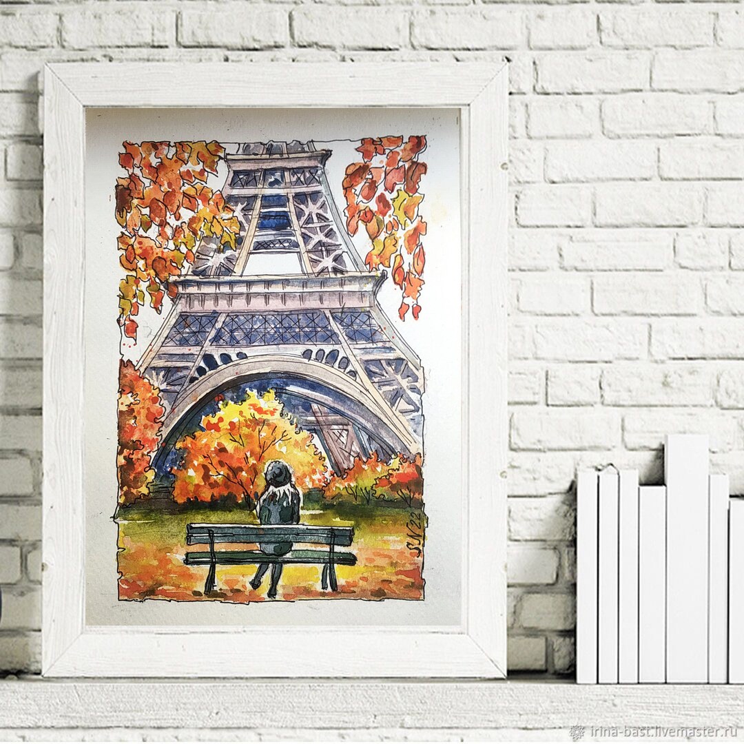 Paris Eiffel Tower Autumn Digital Art Paris Autumn Ukraine Art Digital