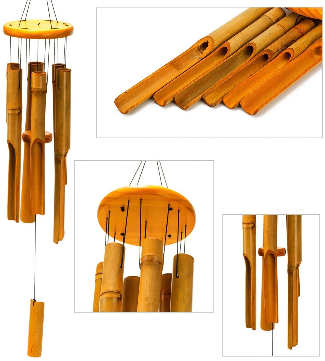 Handmade Bamboo Wind Chimes Decor for Patio Garden or Indoor Etsy