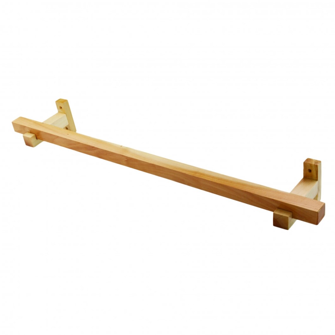 Towel Rail Wall Mounted Wooden Towel Rack Bathroom Towels Etsy UK