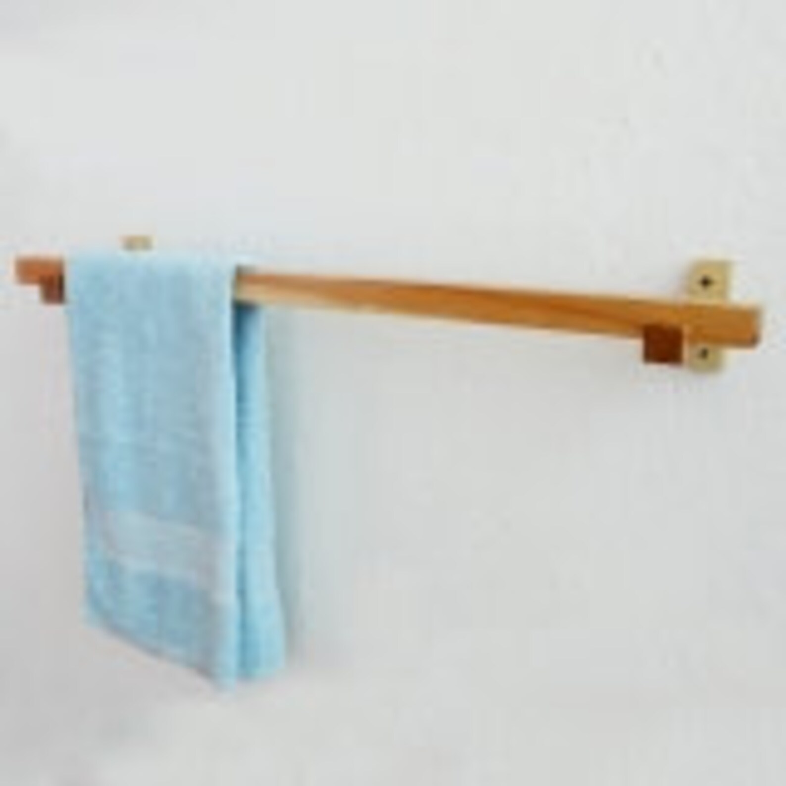 Towel Rail Wall Mounted Wooden Towel Rack Bathroom Towels Etsy UK
