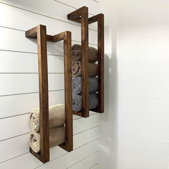 Toallero de pared Toallero de madera Baño 100 cm -  España