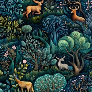 Italian Velvet Forest Animals Digital Print Velvet for Upholstery Fabric Designer Material Home Decor Fabric Cushion covers Bags