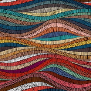 Italian Velvet Wavy Bohemian Digital Print Velvet Metre Yard Abstract Upholstery Fabric Designer Material Home Decor Cushion covers Bags