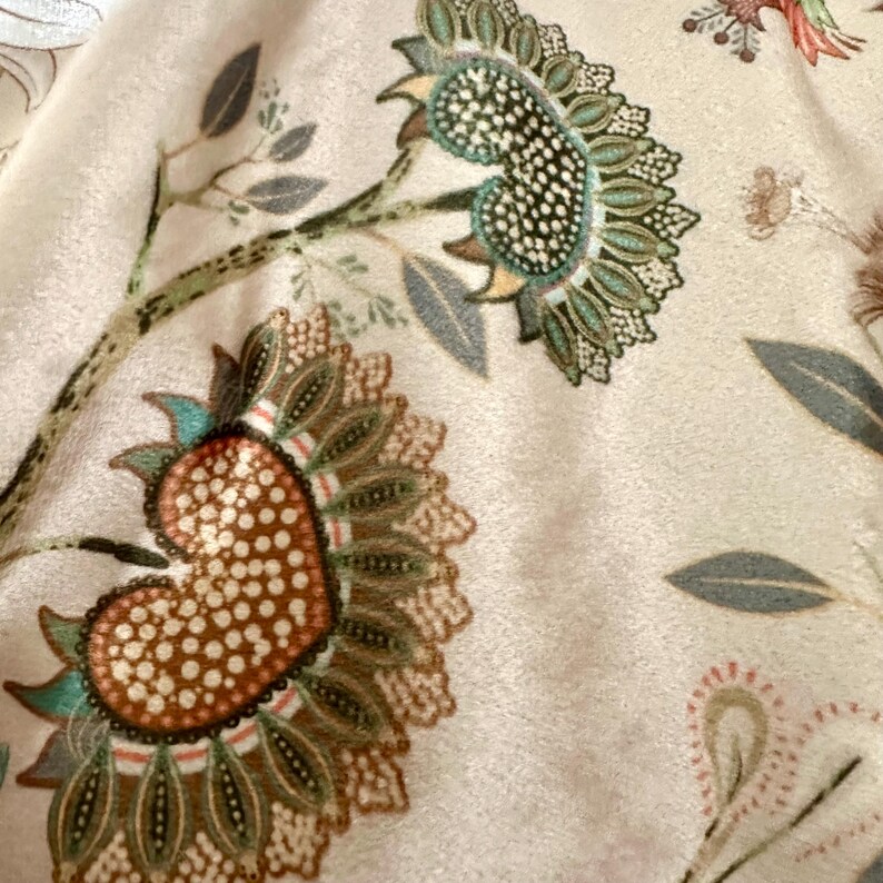 Italian Velvet Hummingbird Exotic Digital Print Velvet Upholstery