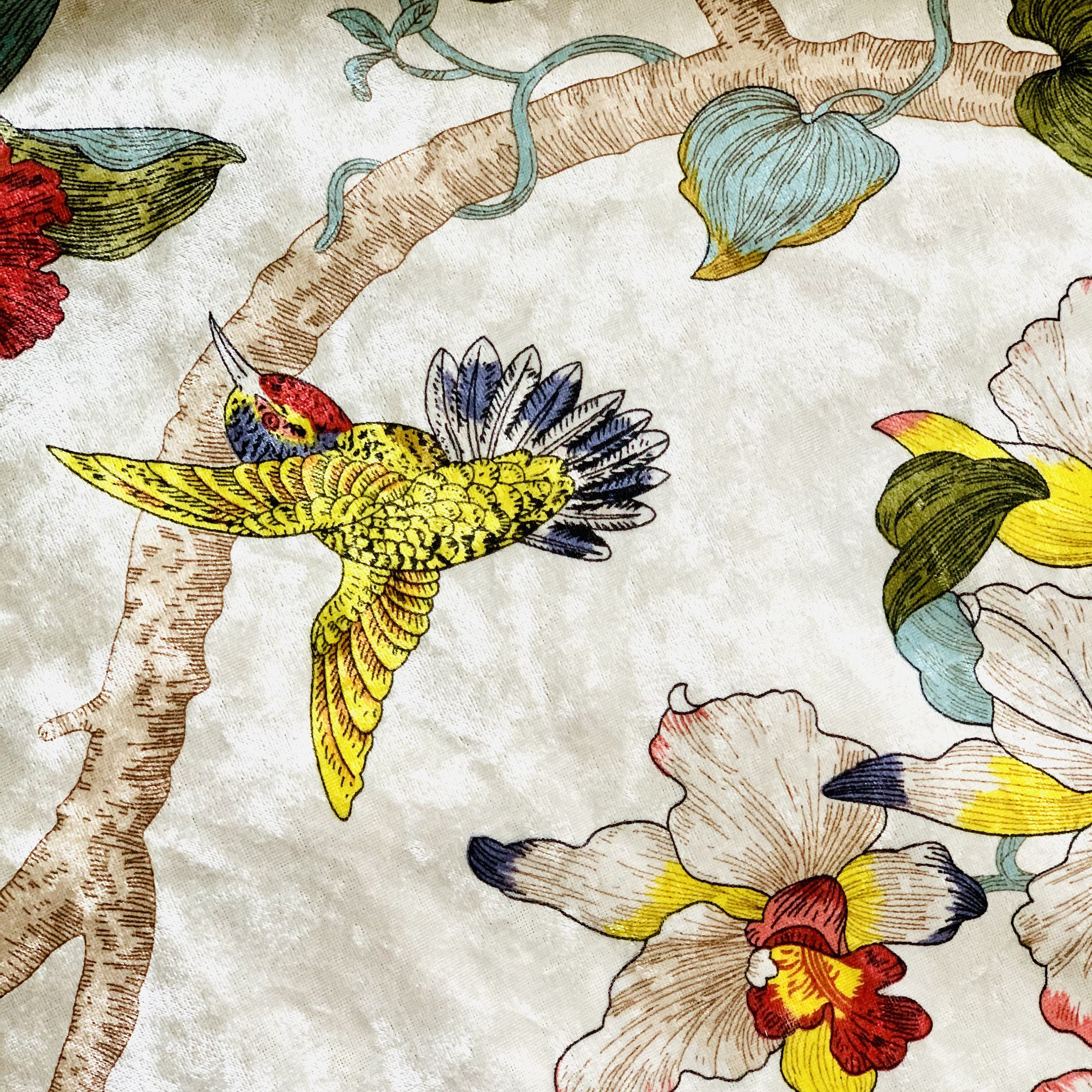 Bird upholstery fabric discount