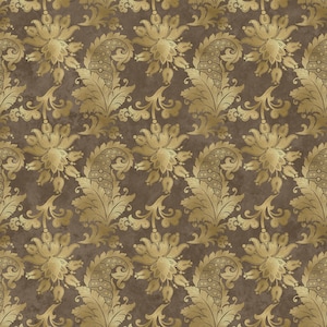 Tela Estampada Terciopelo Damasco Dorado, Estampado Digital, Metro Tela, 145cm Ancho, Tapicería Cojines