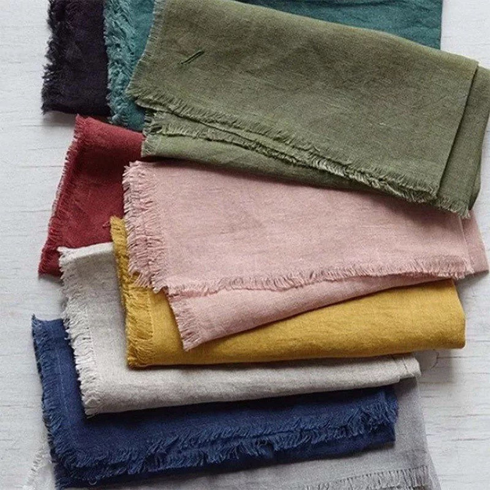 Organic Enzyme Washed 100 Plain Linen Fabric 145CM For Etsy