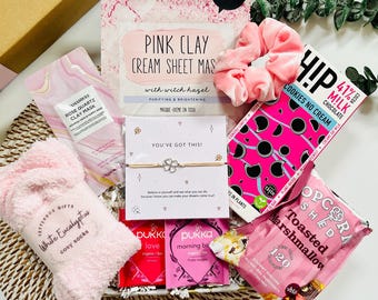 Good Luck Gift Box | Vegan Self Care Kit, Spa & Treats | Motivational Bracelet