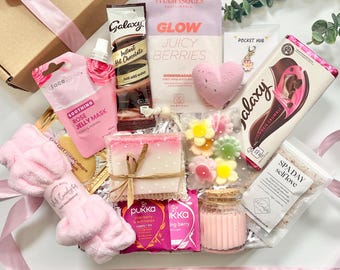 Coffret cadeau spa pour elle | Panier dorloter | Se sentir bien | Détente | Câlin dans une boîte | Cadeau boîte aux lettres
