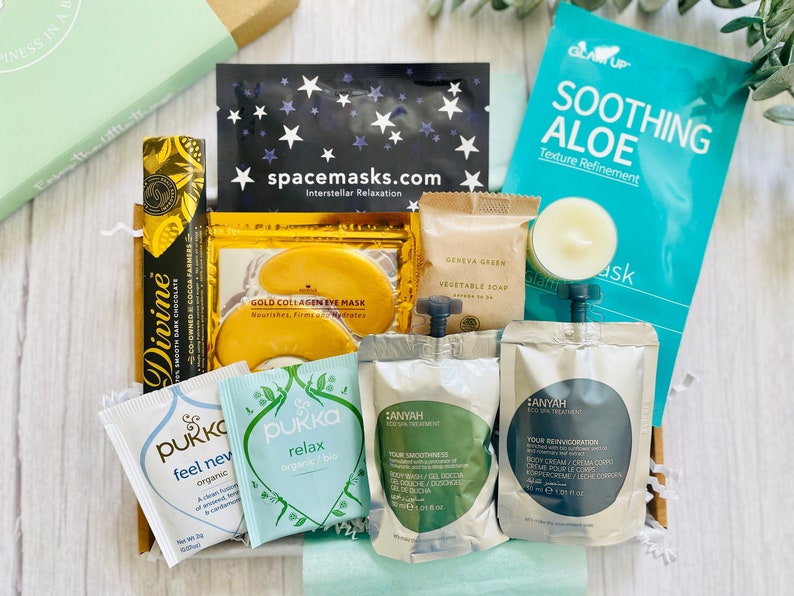 Relaxation Spa Gift Pamper Hamper Birthday Thank You Hug In A Box Get Well Soon Colleague Gift Personalised Self Care Package Space + Sheet Mask