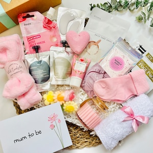 New Mum Pamper Hamper: Self Care Gift Box with Baby Socks