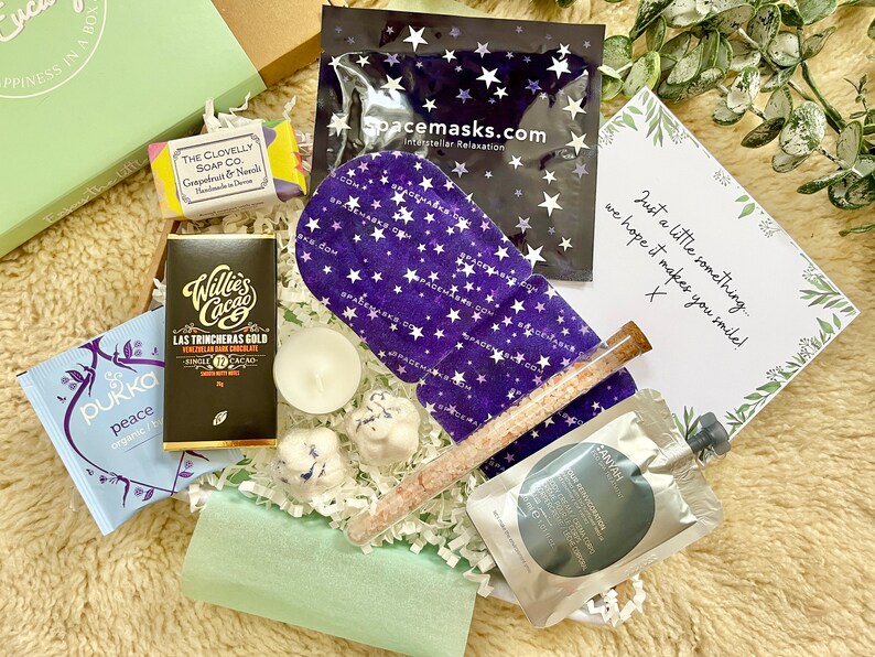 SPA Gift Box VEGAN Pamper Hamper Self Care Package Birthday Pick Me Up Hug In A Box Thank You Thinking of You Letterbox image 2