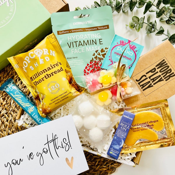 Exam Survival Gift Box | Revision Pick Me Up | Student Self Care Package  | Good Luck With Exams  | Gift For Teenager |  Exam Stress Buster