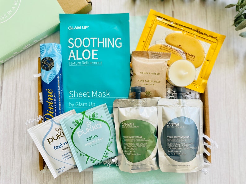 Relaxation Spa Gift Pamper Hamper Birthday Thank You Hug In A Box Get Well Soon Colleague Gift Personalised Self Care Package Relax Sheet Mask