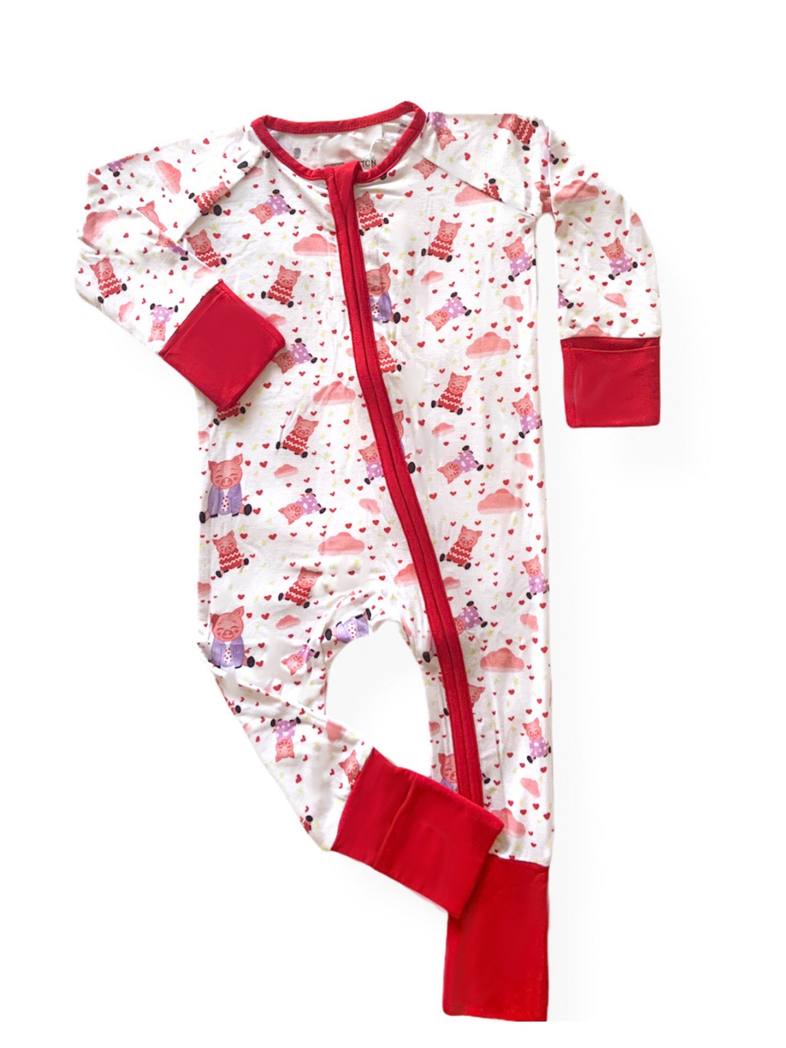 Bamboo viscose baby zippers pajamas piggies prints Etsy