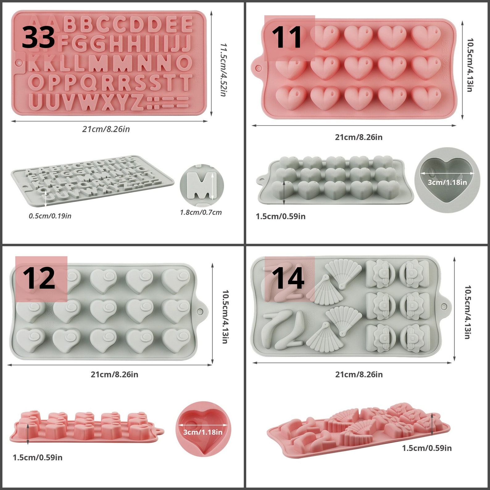 Petit Fours Silicone Molds Candy Mold Chocolate Mold Etsy