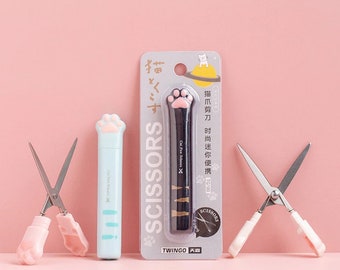 Super Cute Kawaii Portable Mini Cat's Paw Art Forbici, forbici multifunzionali per uso domestico, articoli per la scuola e l'ufficio, cancelleria per studenti