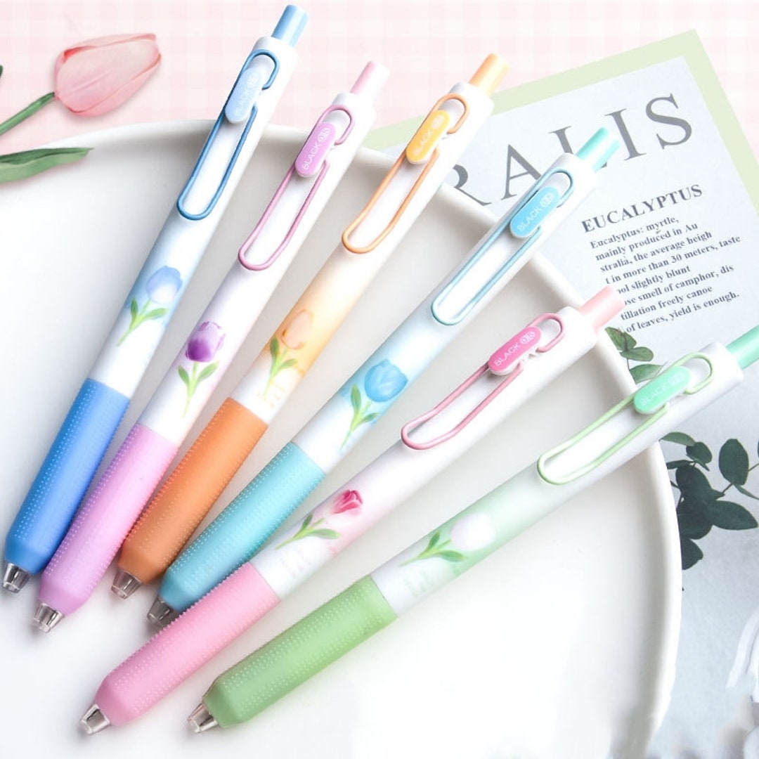 6 Pcs/pack Matcha Girls Mechanical Gel Ink Pen Set 0.5mm, School and Office Pen  Set, Lovely Gift 