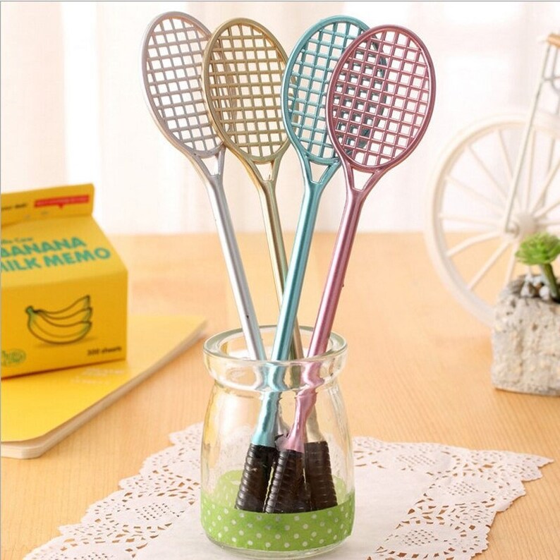 4 Pcs/lot Cool Tennis Racket Ballpoint Pen Kids Sport Pen Etsy