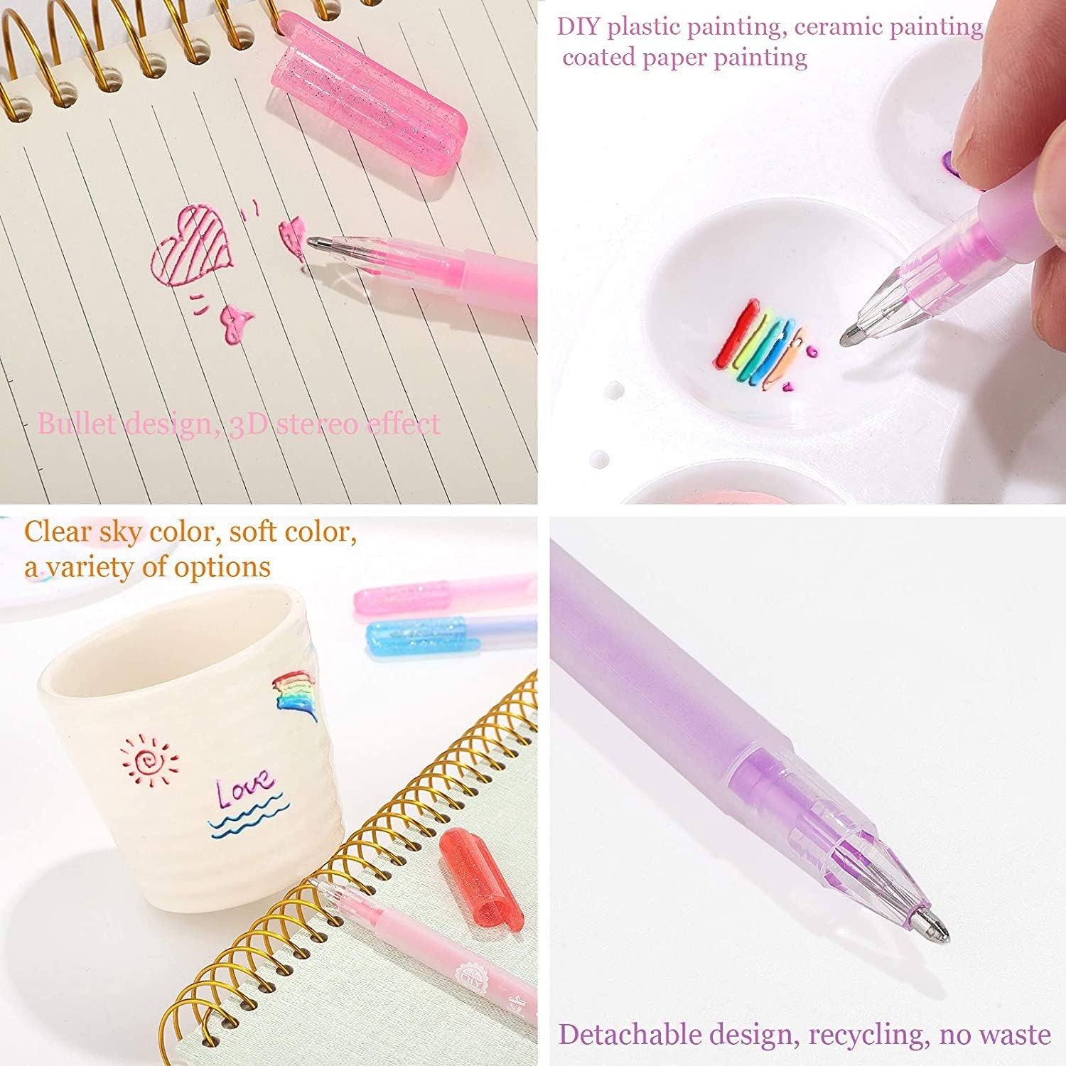 3D Jelly Pens ( set of 6 )