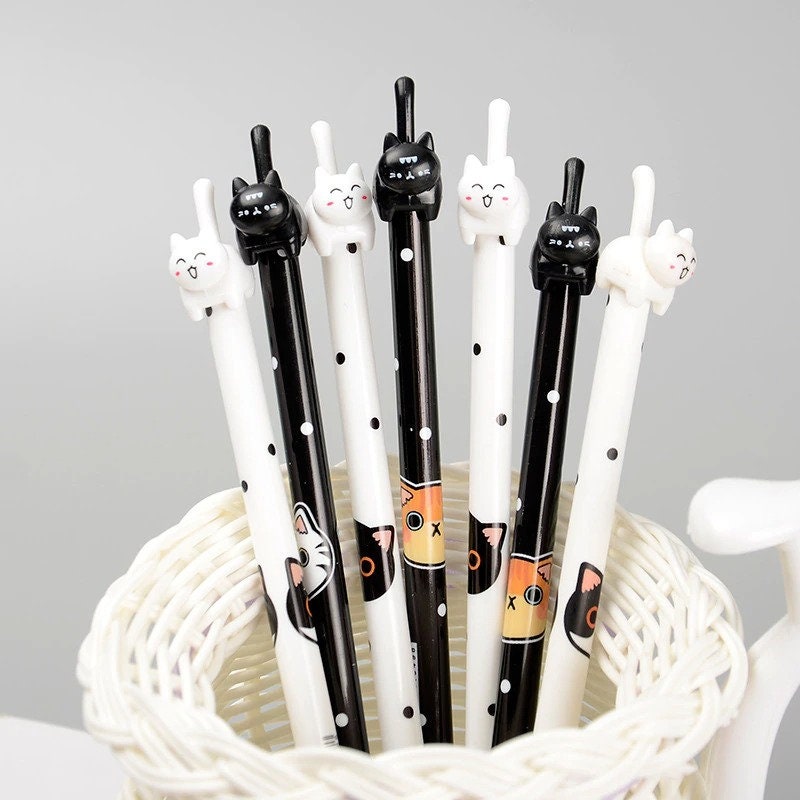 4 Pcs of Adorable Cat Pen Cat Gel Pen Sweet Gift for Cat - Etsy UK