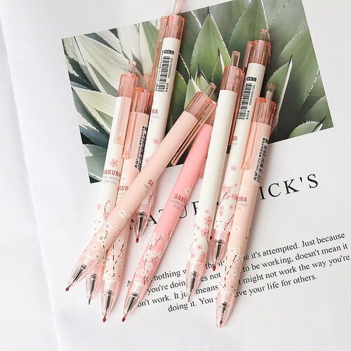 2 Pcs/lot Cherry Blossom Japanese Gel Pen Beautiful Sakura Etsy
