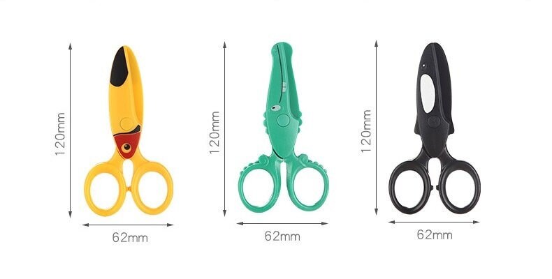 Children Safety Scissors Cartoon Round Head Plastic Scissors Cute