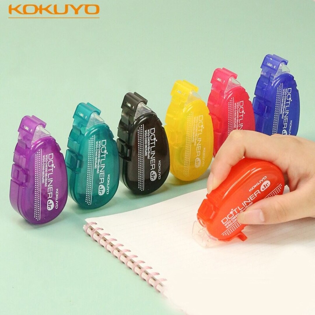 KOKUYO Dot Liner Glue Tape, Multi Color Roll Type Portable Size Photo