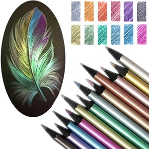 12/18 Colors Metallic Colored Pencils || Special Colored Drawing, Sketching, Painting Pencils