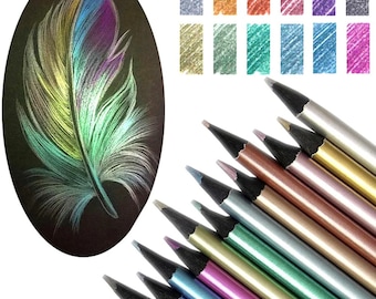 12/18 Colors Metallic Colored Pencils || Special Colored Drawing, Sketching, Painting Pencils