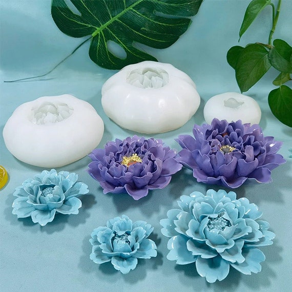Peony Flower Candle Silicone Mold, Flower Handmade Soap Mold, Aromatherapy  Plaster Mold 