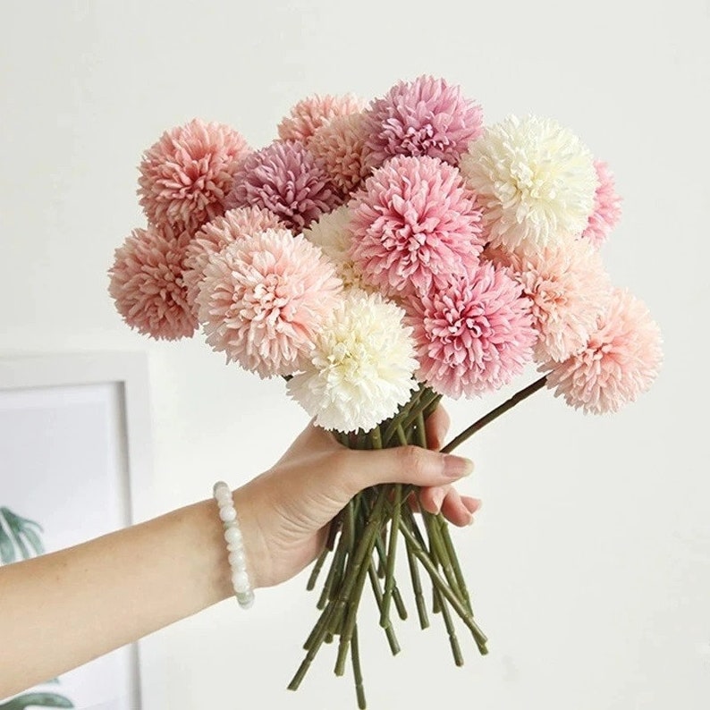 3/5 Pcs Silk Dandelion Flower Ball Bouquet Fake Artificial | Etsy