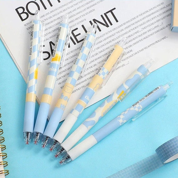 6 Pcs/set Sea Salt Cheese Cute Cartoon Gel Pens Press Black 6 Pcs/set Sea Salt Cheese Cute Cartoon Gel Pens Press Black