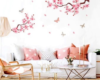 LVIN Pink Cherry Flower Blossom Floral Decal Wall Stickers For Living Room  - LV-142 Price in India - Buy LVIN Pink Cherry Flower Blossom Floral Decal  Wall Stickers For Living Room 