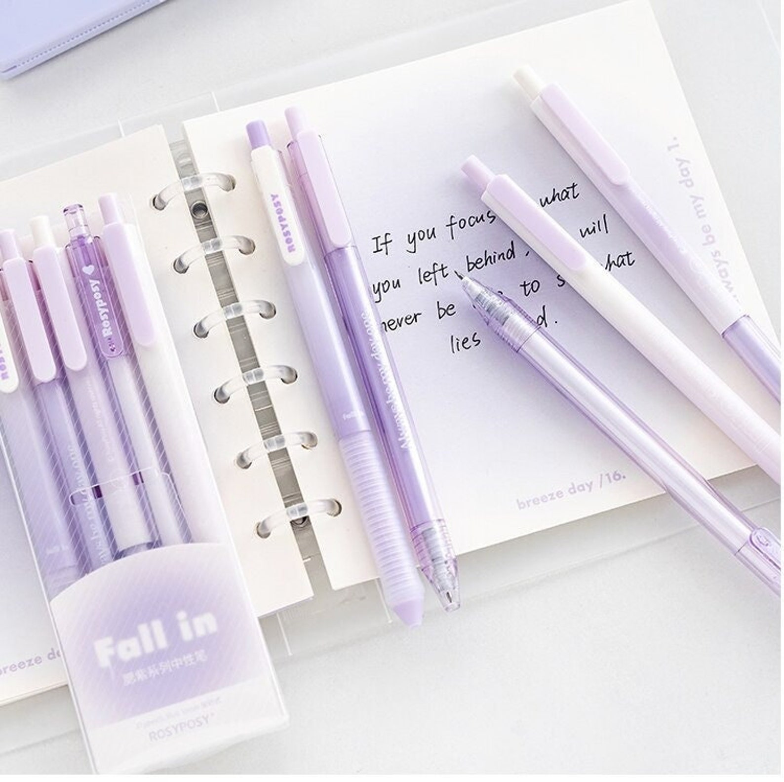 5 Pcs/pack Blush Color Design Gel Ink Pen Set Gradient Etsy